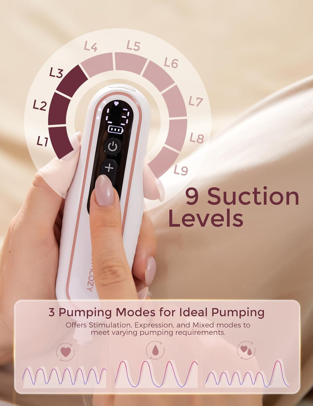 Momcozy Breast Pump V2 Pro Ultra-Lightweight, Hands-Free & Portable Wearable Pump